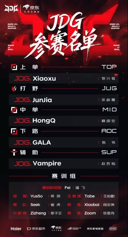 JDG2026LPL首发阵容亮相!GALA率北境之师迎战TES,1月14日京东主场巅峰对决 JDG2026LPL首发阵容亮相!GALA率北境之师迎战TES,1月14日京东主场巅峰对决