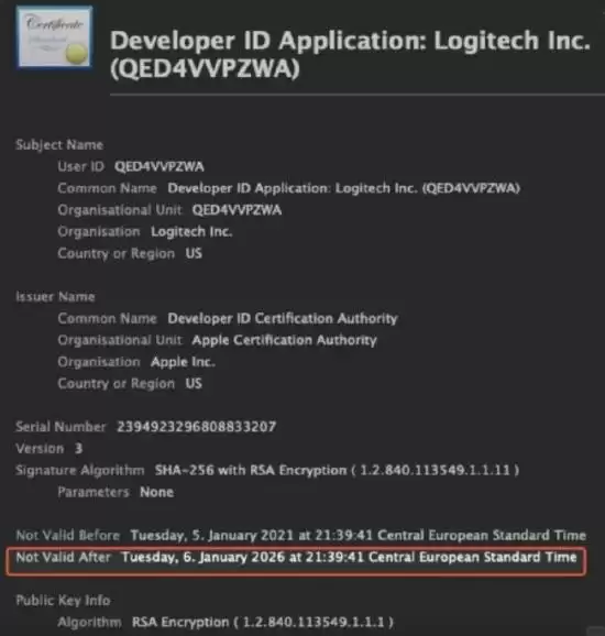 罗技Mac驱动因SSL证书过期大面积瘫痪