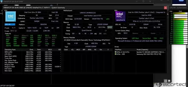 不再挤牙膏！Intel史上最强集成显卡Panther Lake Arc B390实测：《赛博朋克2077》狂飙165.74 FPS