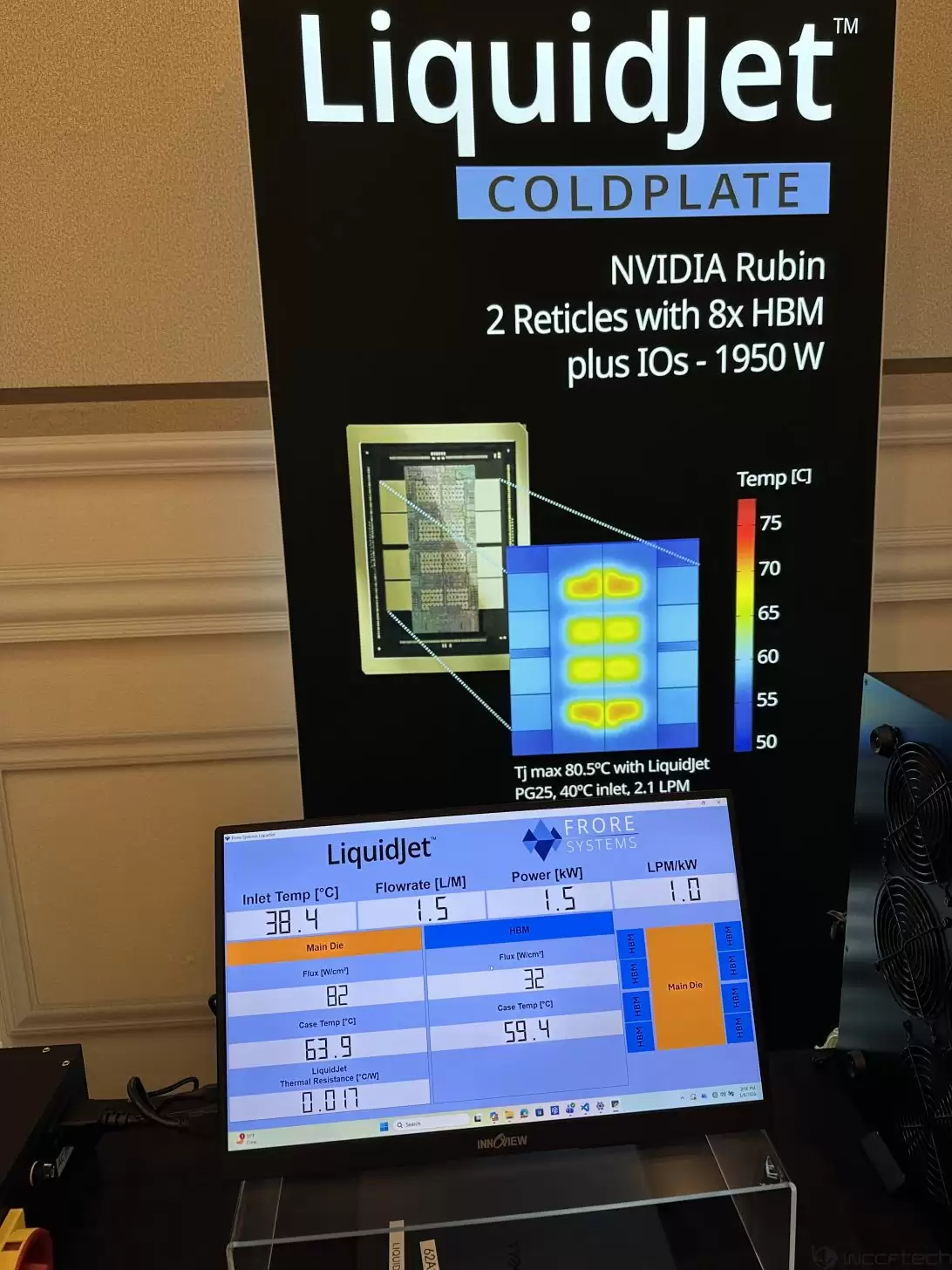 Frore 展示 LiquidJet 散热方案，为英伟达 Rubin GPU 压制 1950W 高温