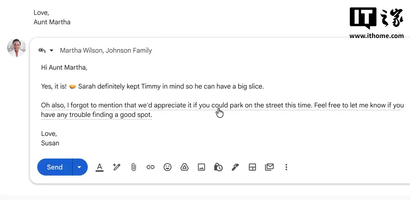 谷歌将 Gemini AI 助理引入 Gmail，可提供对话摘要、问答等功能