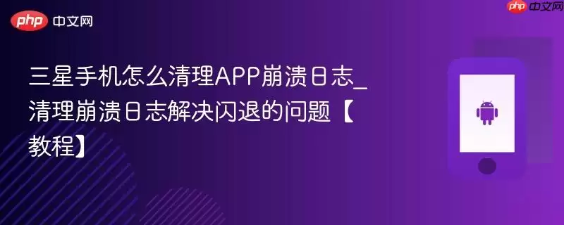 三星手机怎样清理APP崩溃日志_清理崩溃日志解决闪退的问题【教程】