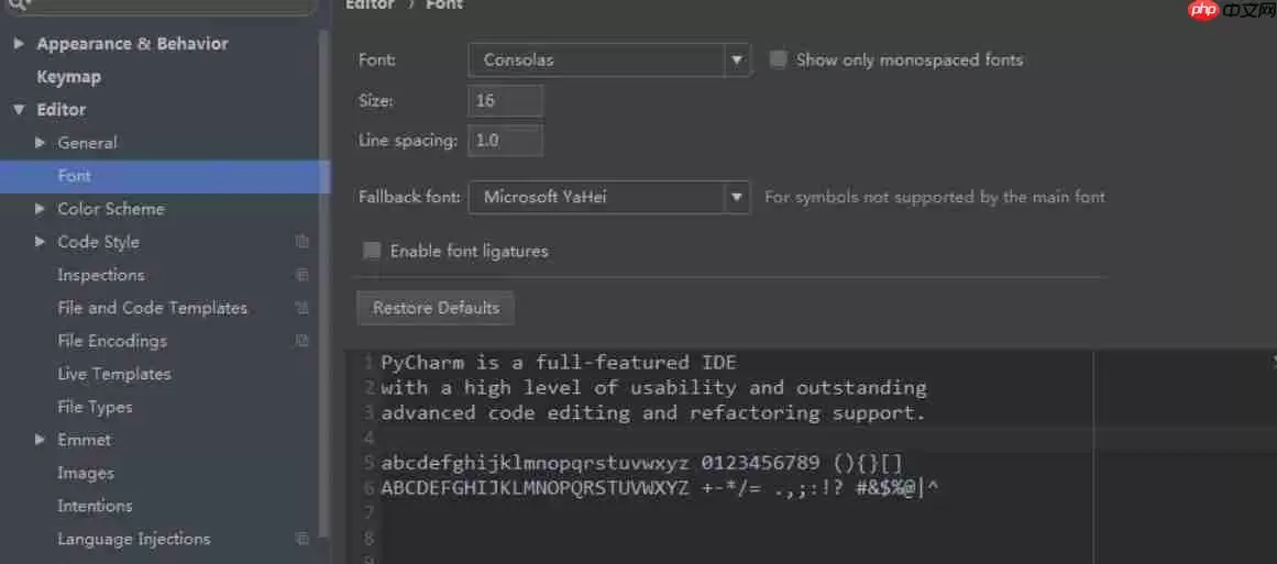pycharm怎么改中文字体-pycharm改中文字体的方法