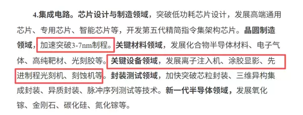 浙江省征求意见:晶圆制造领域加速突破3-7nm制程 发展先进制程光刻机、刻蚀机等