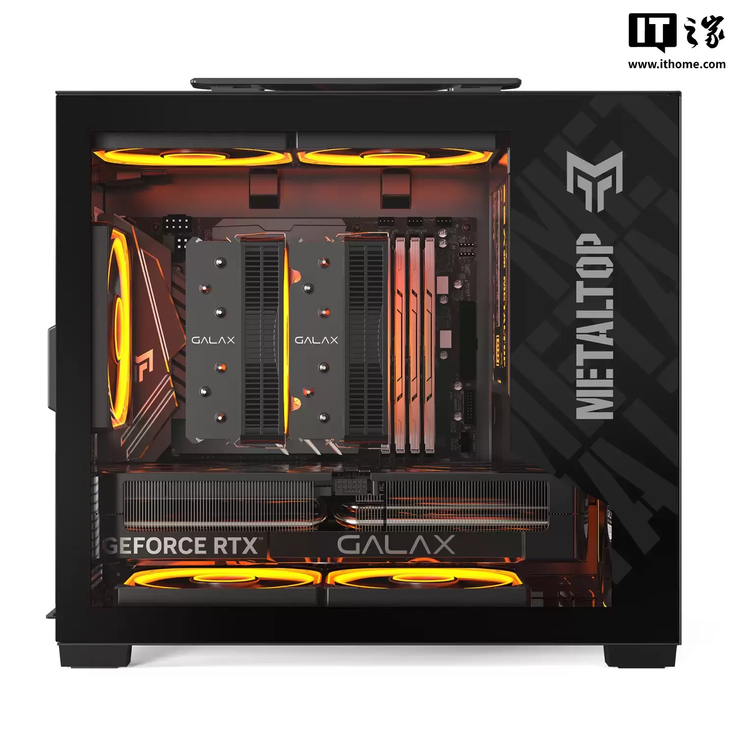 影驰上架金属大师 T240 机箱：提供便携加固提手、支持 178mm 风冷 / 240mm 水冷，189 元