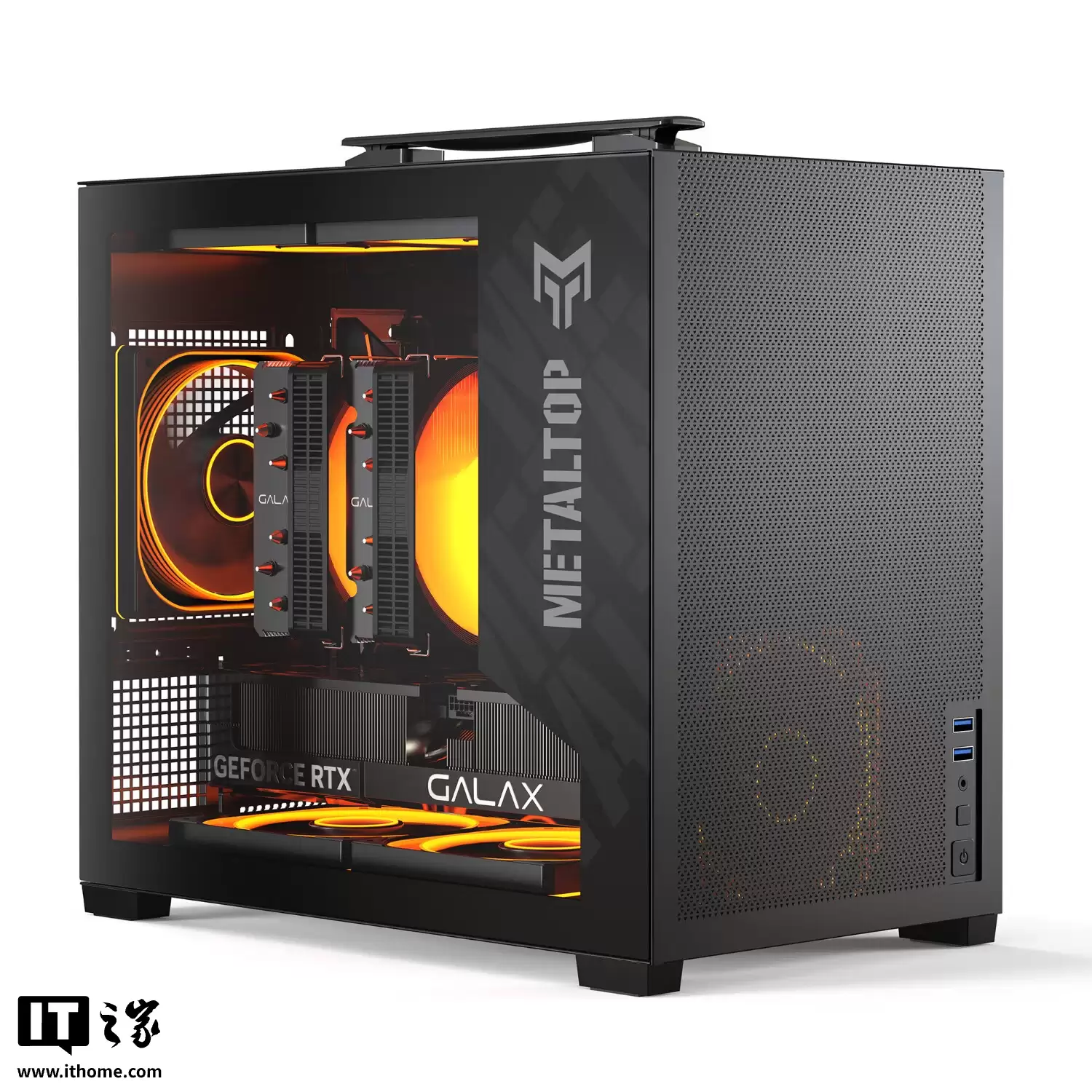 影驰上架金属大师 T240 机箱：提供便携加固提手、支持 178mm 风冷 / 240mm 水冷，189 元