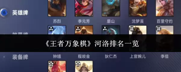 《王者万象棋》河洛排名一览