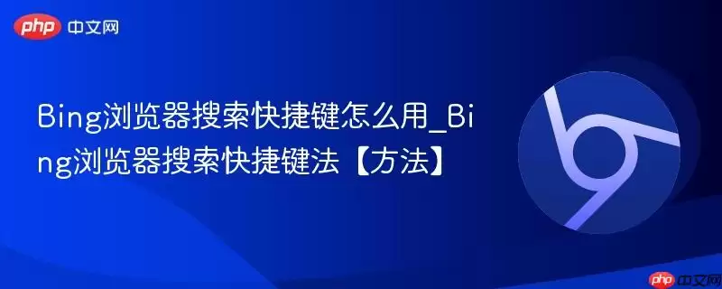 Bing浏览器搜索快捷键怎么用_Bing浏览器搜索快捷键法【方法】