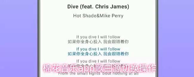 棉花音乐app歌曲源切换操作