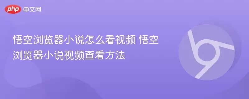 悟空浏览器小说怎么看视频 悟空浏览器小说视频查看方法 - 游乐网