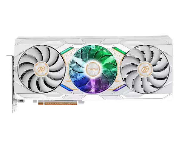 华擎发布RX 9070 XT太极白色版:自带屏幕、16针供电接口