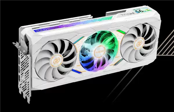 华擎发布RX 9070 XT太极白色版:自带屏幕、16针供电接口