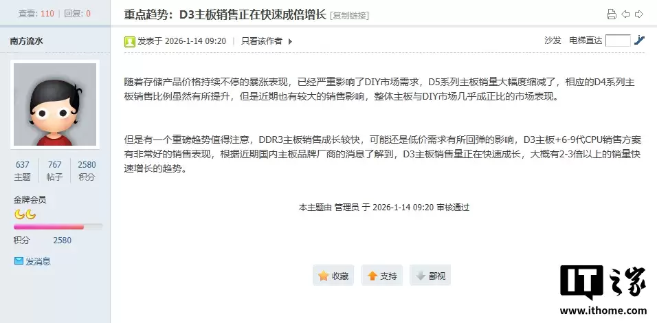 存储涨价冲击 DIY 市场,DDR3 主板销量意外逆势倍增