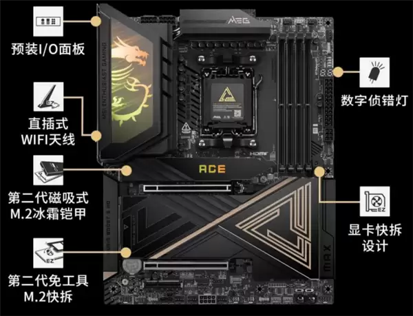 微星MAG X870E ACE MAX战神主板首发5299元 万兆+5G双网口