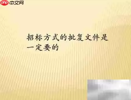 招标前必备文件清单