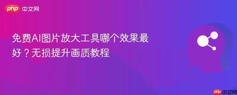免费AI图片放大工具哪个效果最好?无损提升画质教程