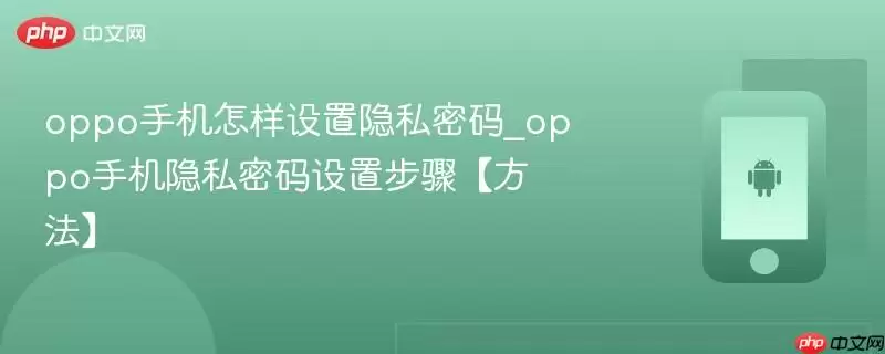 oppo手机怎样设置隐私密码_oppo手机隐私密码设置步骤【方法】