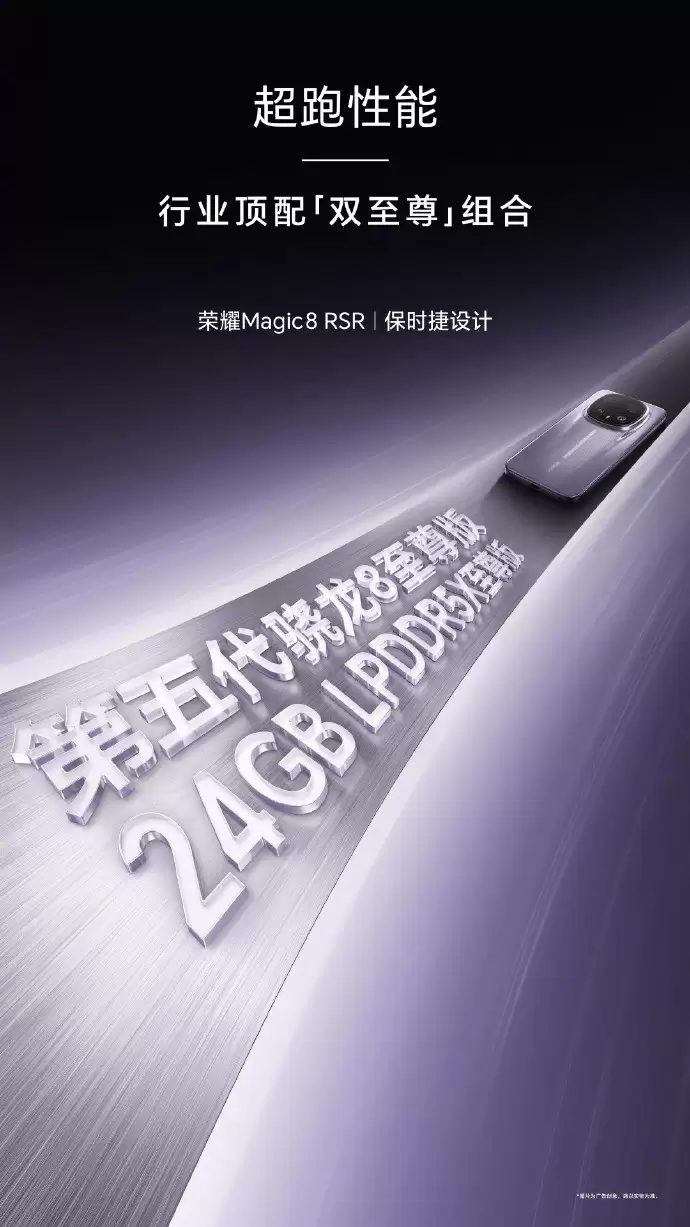 荣耀Magic8 RSR保时捷设计官宣:旗舰影像再越级 巅峰性能更全能