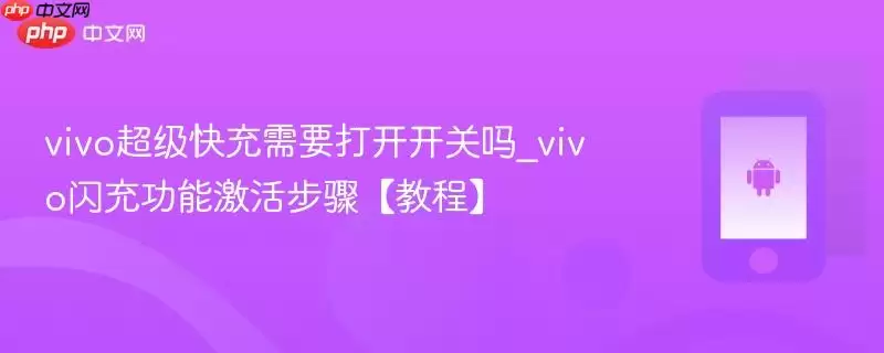 vivo超级快充需要打开开关吗_vivo闪充功能激活步骤【教程】
