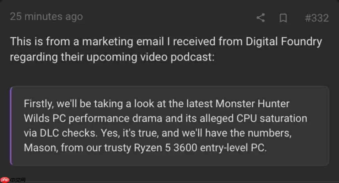 数毛社初步证实《怪物猎人:荒野》DLC数量检测影响性能