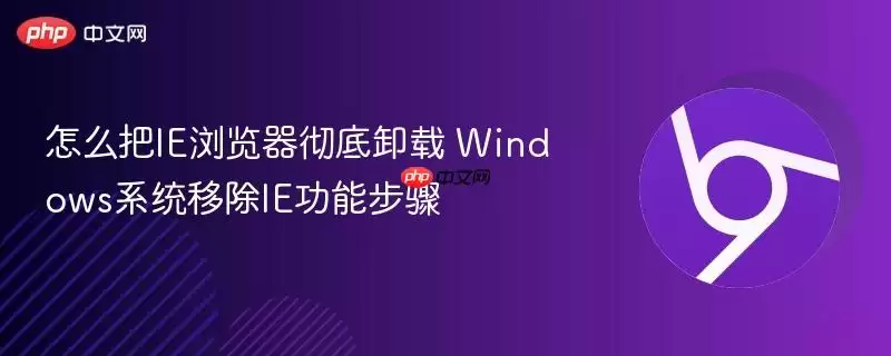 怎么把IE浏览器彻底卸载 Windows系统移除IE功能步骤