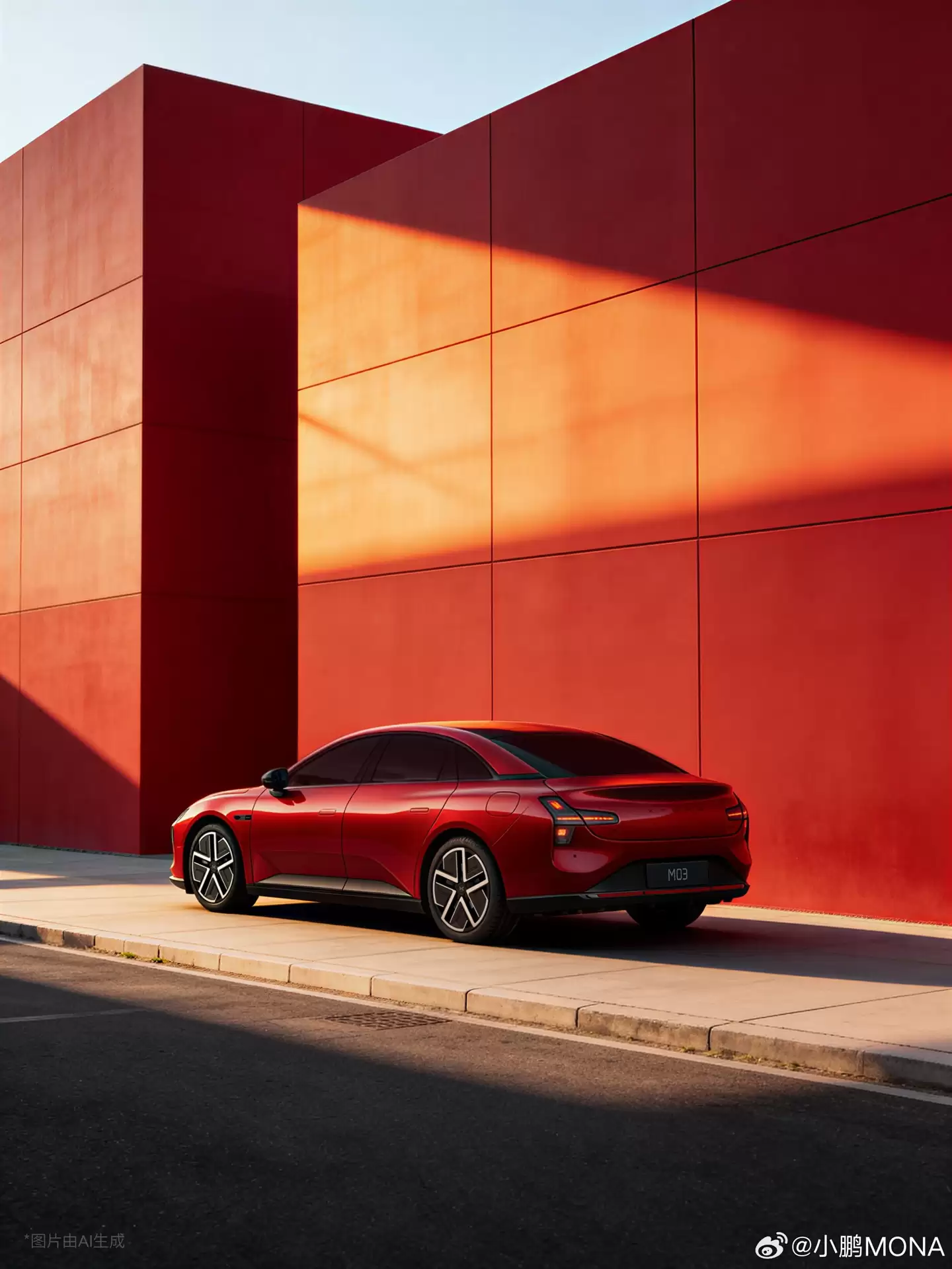 现款 11.98 万-13.98 万元，小鹏 MONA M03 推出官方改色“车厘子红”