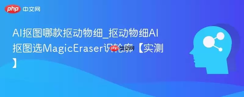 AI抠图哪款抠动物细_抠动物细AI抠图选MagicEraser识轮廓【实测】
