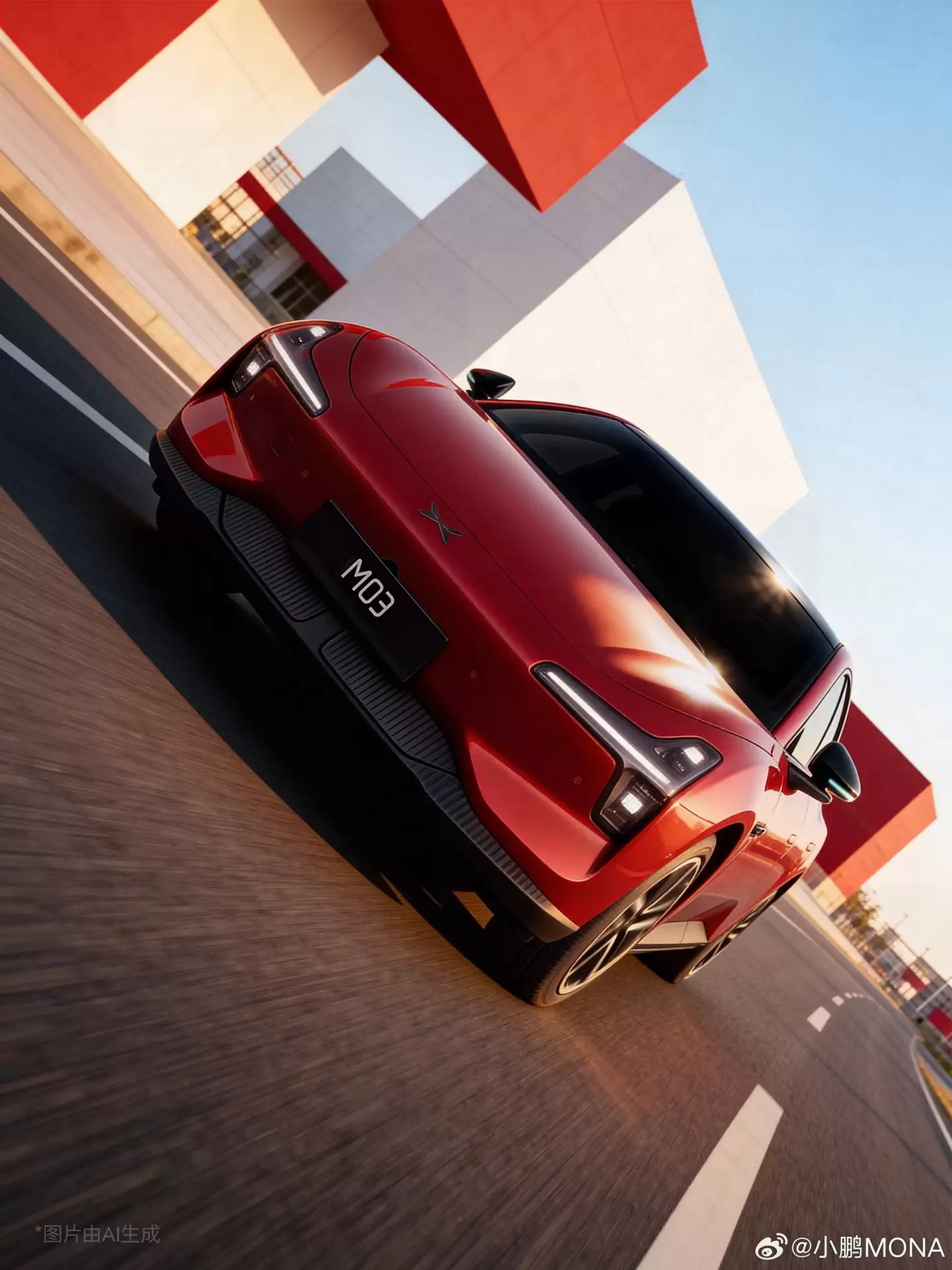 现款 11.98 万-13.98 万元，小鹏 MONA M03 推出官方改色“车厘子红”