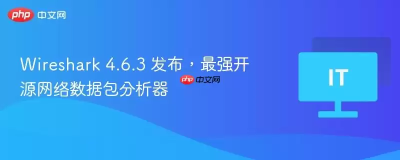 Wireshark 4.6.3 发布,最强开源网络数据包分析器