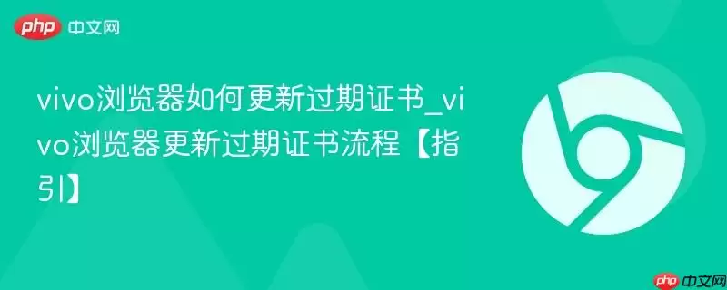 vivo浏览器如何更新过期证书_vivo浏览器更新过期证书流程【指引】