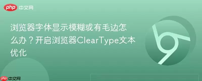 浏览器字体显示模糊或有毛边怎么办？开启浏览器ClearType文本优化