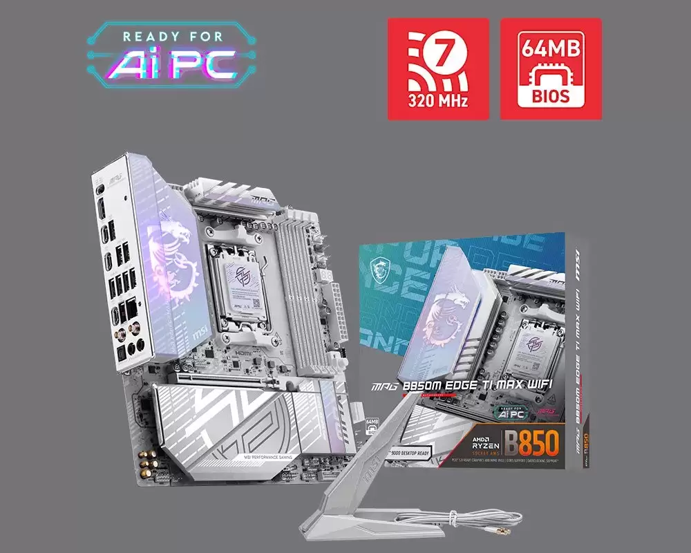 微星发布高端B850M主板:Wi-Fi 7+PCIe 5.0全配置