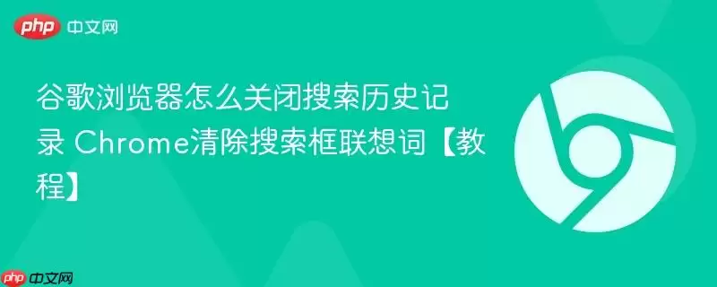 谷歌浏览器怎么关闭搜索历史记录 Chrome清除搜索框联想词【教程】