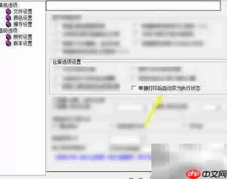 财务档案打印后自动执行设置