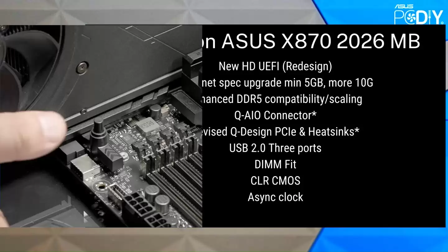 华硕谈 2026 款 AMD 800 系主板新品显卡快拆回归机械结构：顺应用户反馈