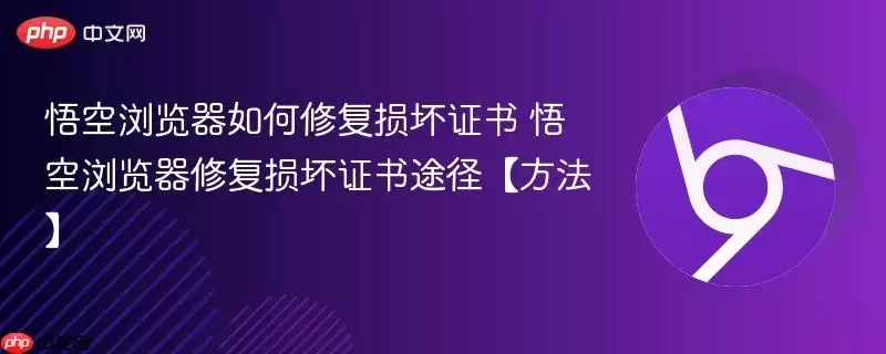 悟空浏览器如何修复损坏证书 悟空浏览器修复损坏证书途径【方法】