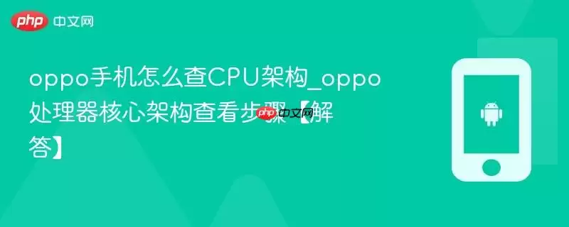 oppo手机怎么查CPU架构_oppo处理器核心架构查看步骤【解答】
