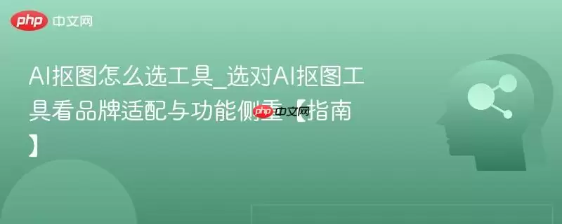 AI抠图工具怎么选
