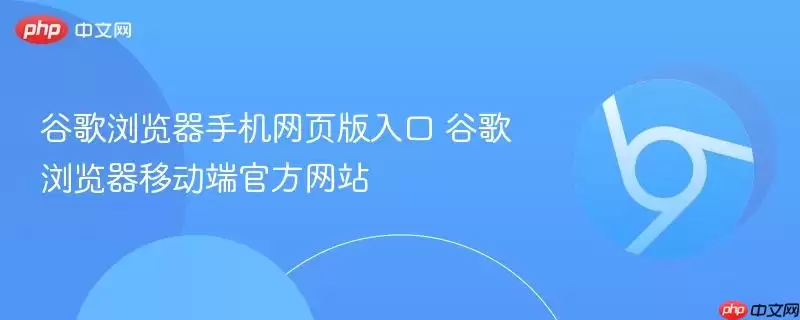 谷歌浏览器手机网页版入口 谷歌浏览器移动端游戏