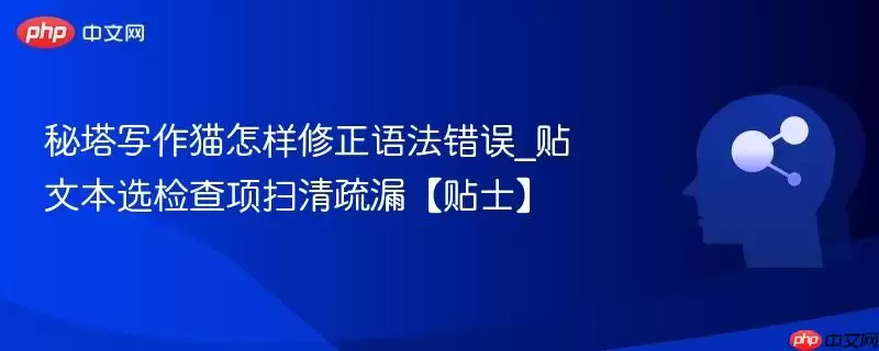 秘塔写作猫怎样修正语法错误_贴文本复选框扫描疏漏【贴士】
