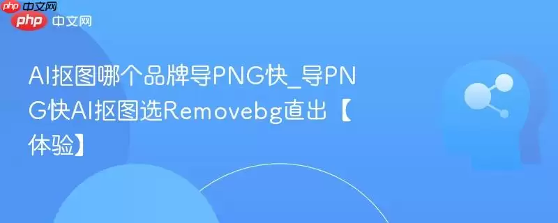 AI抠图导出PNG哪个品牌快_五种AI抠图工具PNG直出方案体验