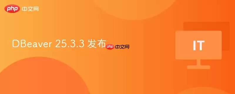 DBeaver 25.3.3 发布