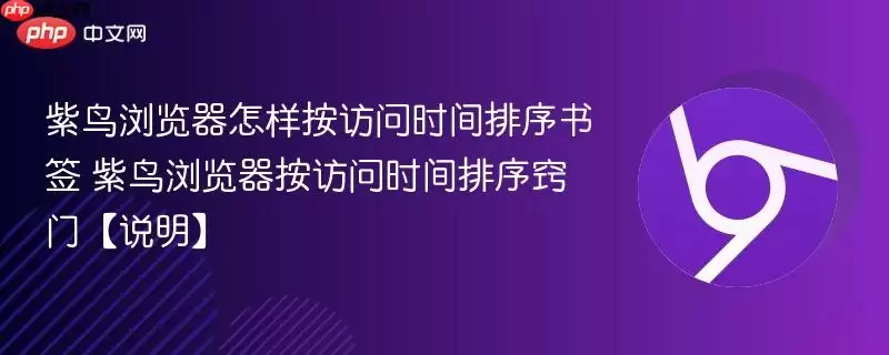 紫鸟浏览器怎样按访问时间排序书签 紫鸟浏览器按访问时间排序窍门【说明】