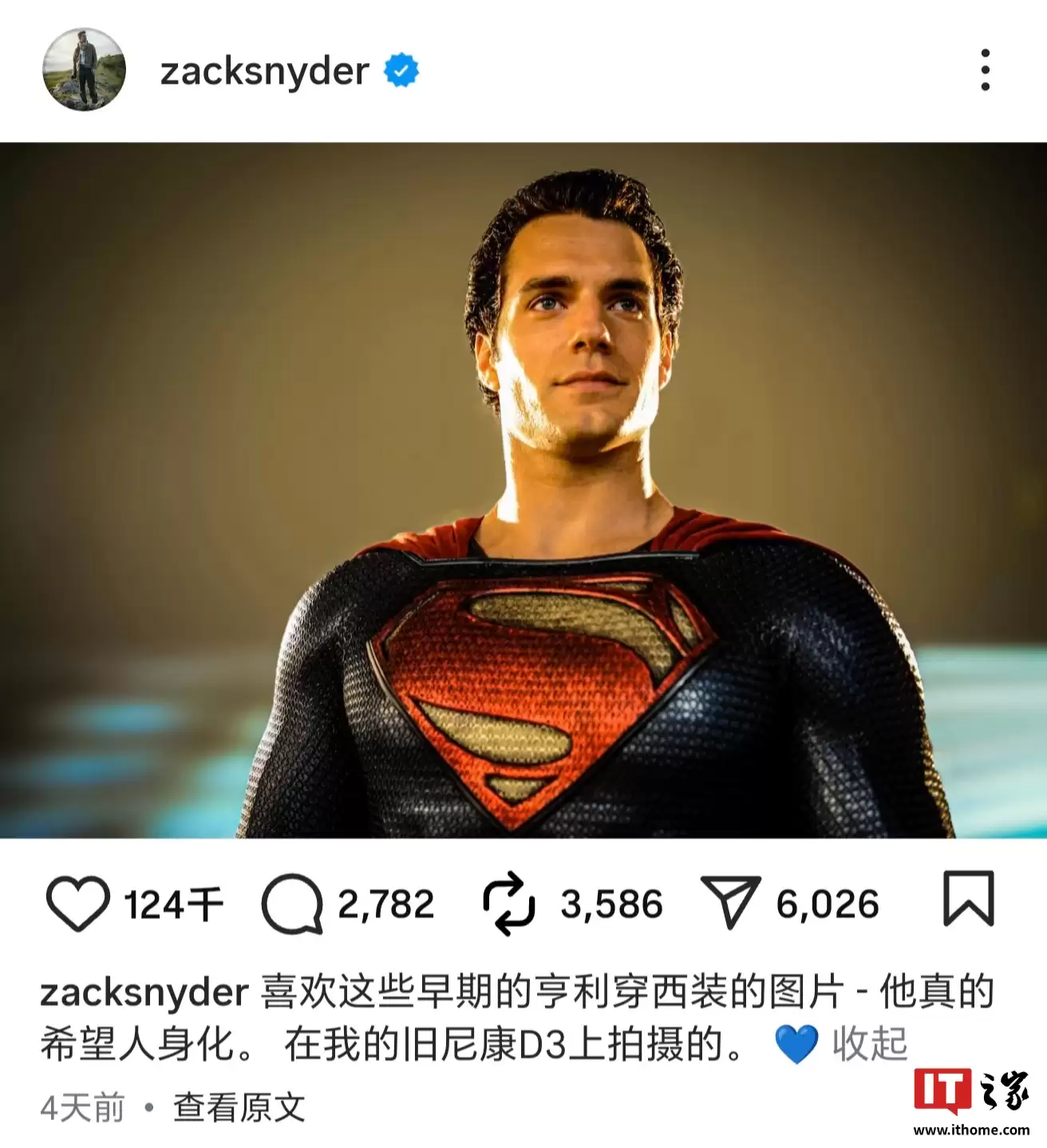 DCEU 遗产:扎克·施奈德导演释出亨利·卡维尔版《超人》《正义联盟》未公开剧照