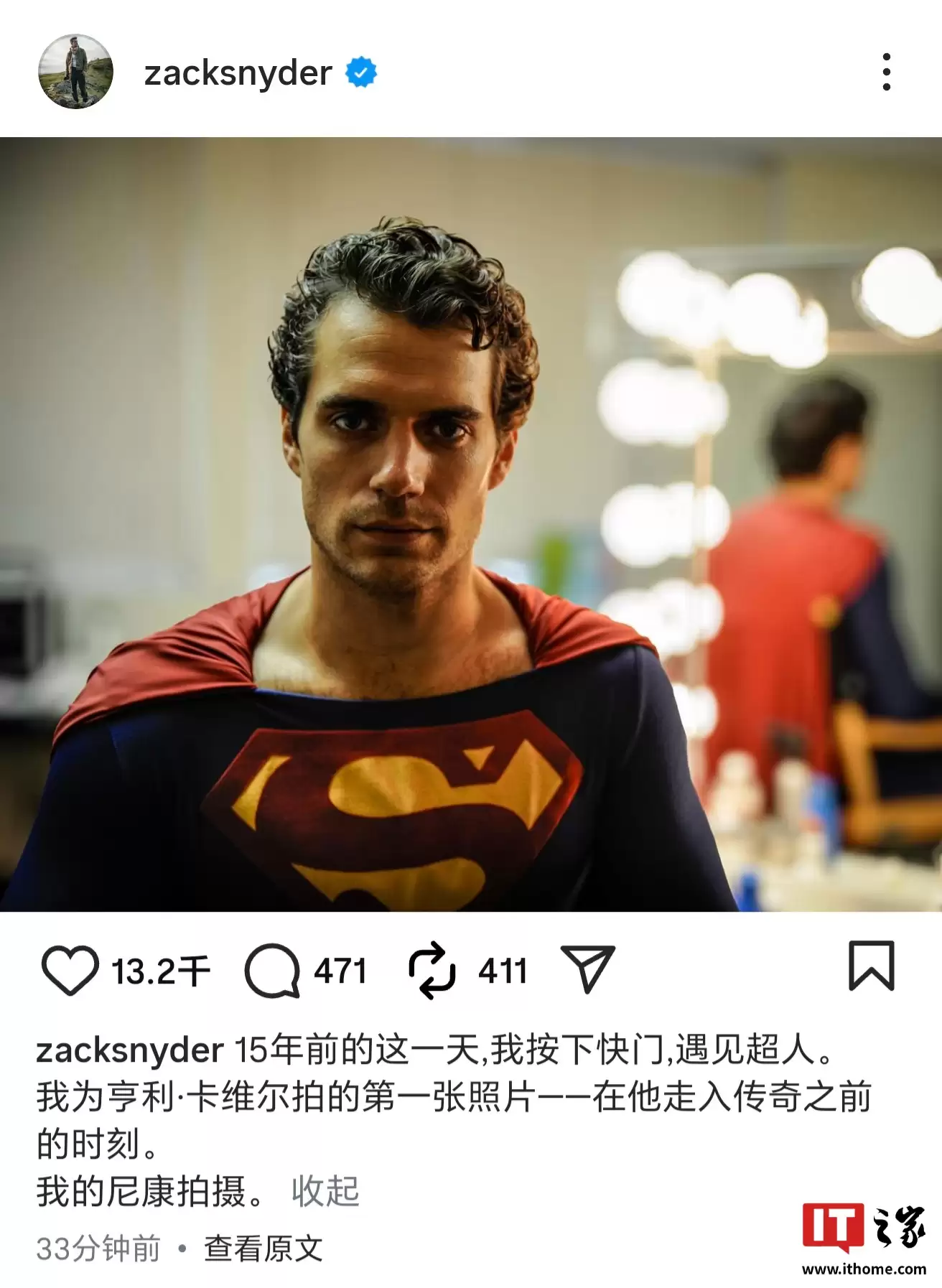 DCEU 遗产:扎克·施奈德导演释出亨利·卡维尔版《超人》《正义联盟》未公开剧照