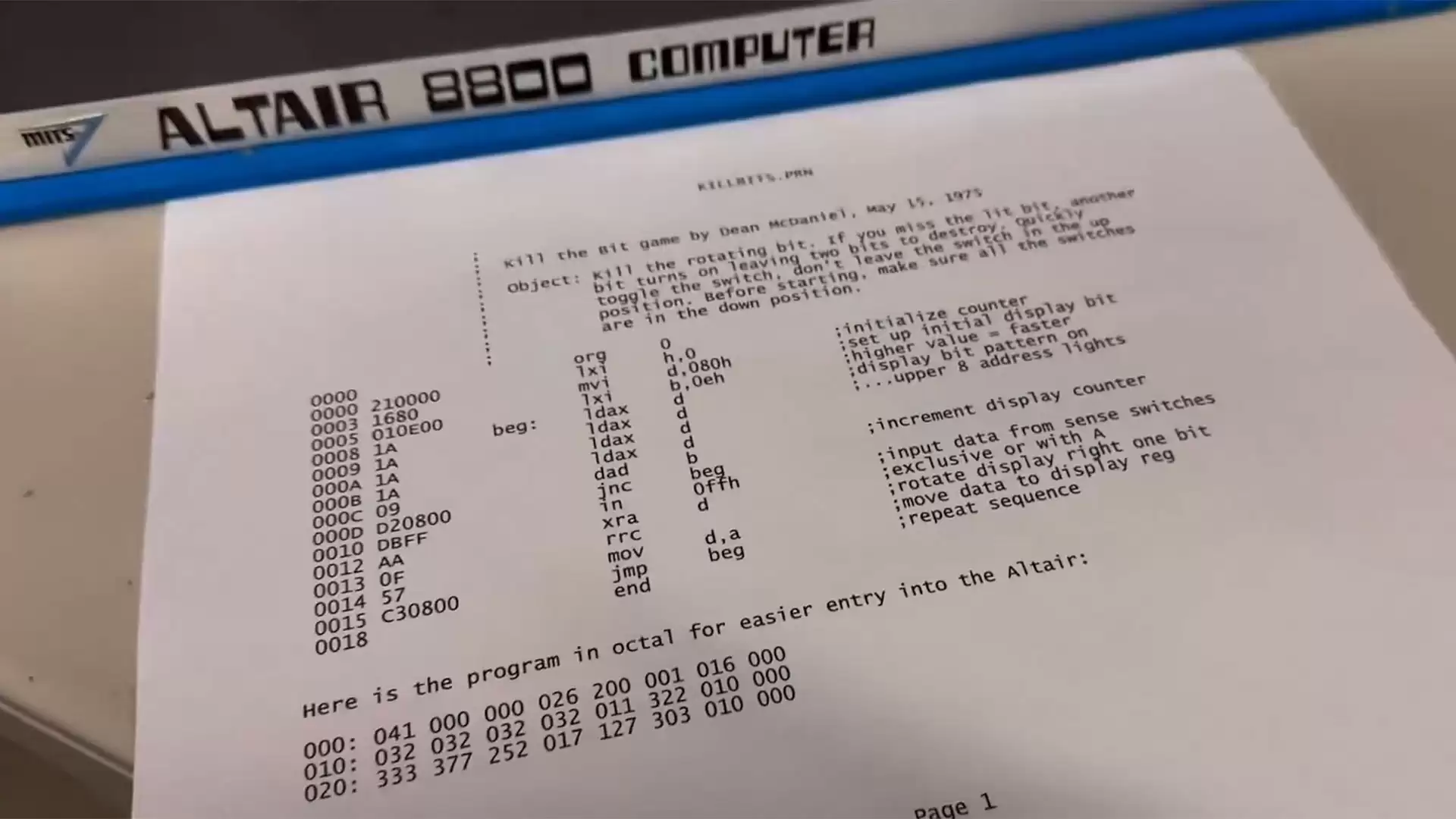 沉睡 52 年终开机:1974 年产 Altair 8800 运行其首个程序