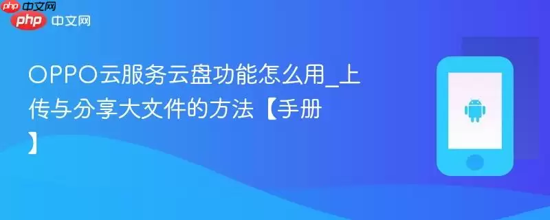 OPPO云服务云盘功能怎么用_上传与分享大文件的方法【手册】