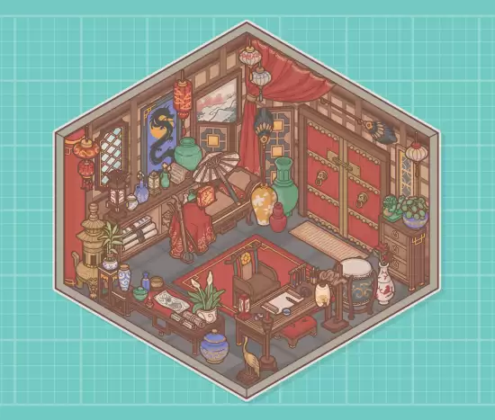 治愈系贴纸造景新作造景贴纸1.3版本上线，全新主题真龙天子的宫殿登场