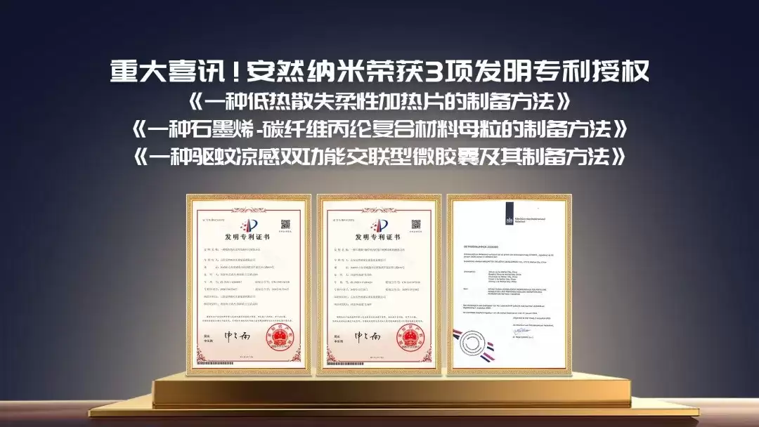 三重加冕！安然纳米 3 项核心专利获国际国内双重认证