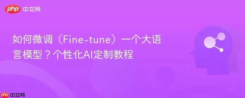 如何微调（Fine-tune）一个大语言模型？个性化AI定制教程